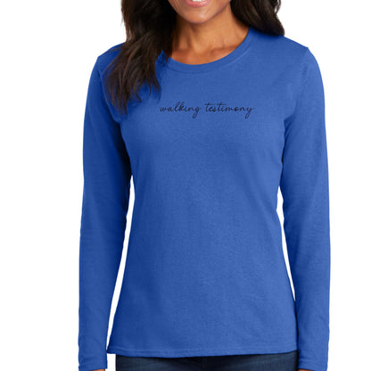 Womens Long Sleeve Graphic T-shirt - Say it Soul - Walking Testimony-2