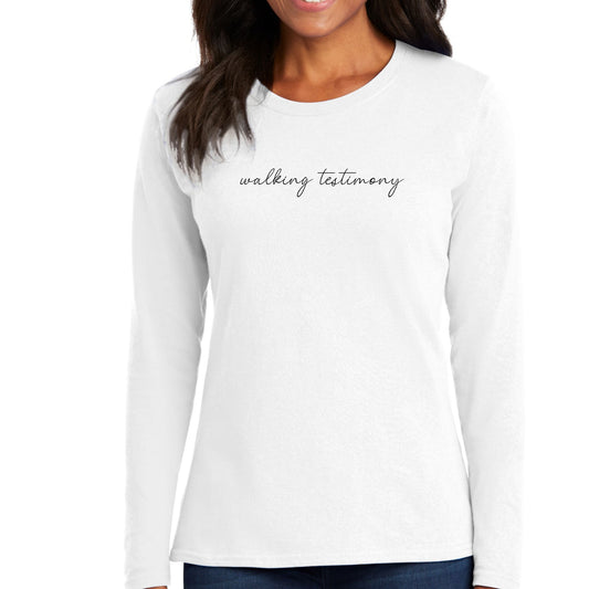 Womens Long Sleeve Graphic T-shirt - Say it Soul - Walking Testimony-0