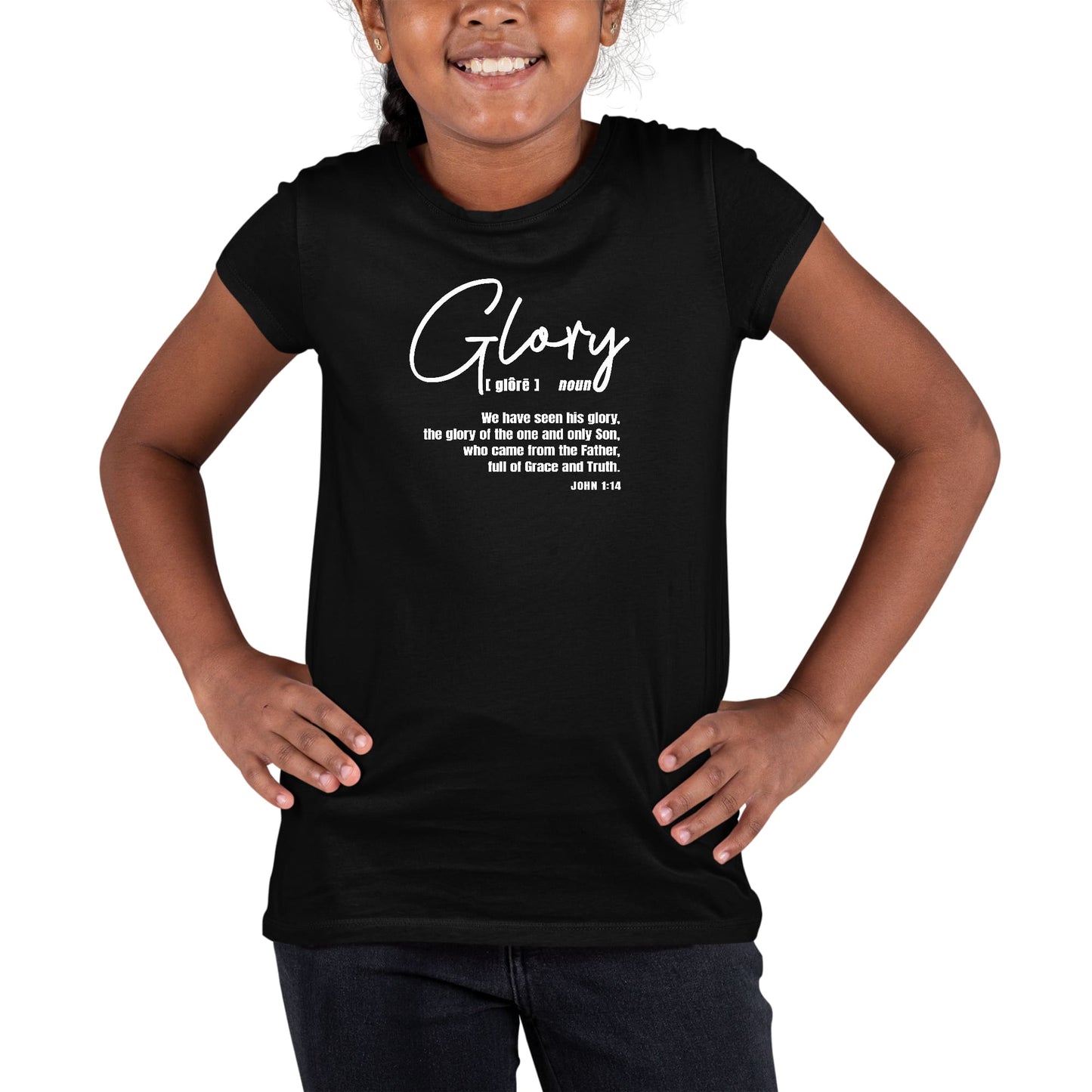 Youth Short Sleeve Graphic T-shirt - Glory - Christian Inspiration-0