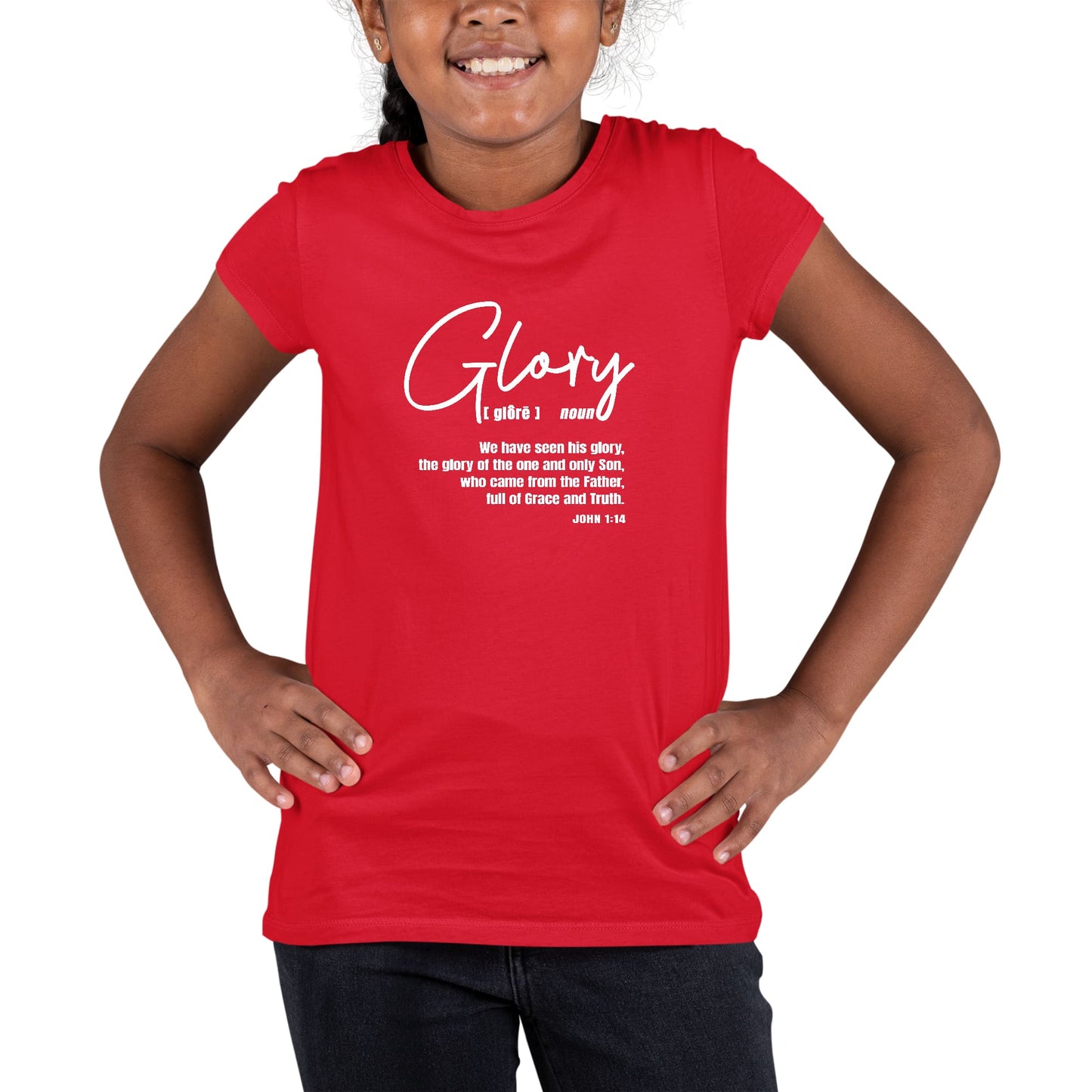 Youth Short Sleeve Graphic T-shirt - Glory - Christian Inspiration-2