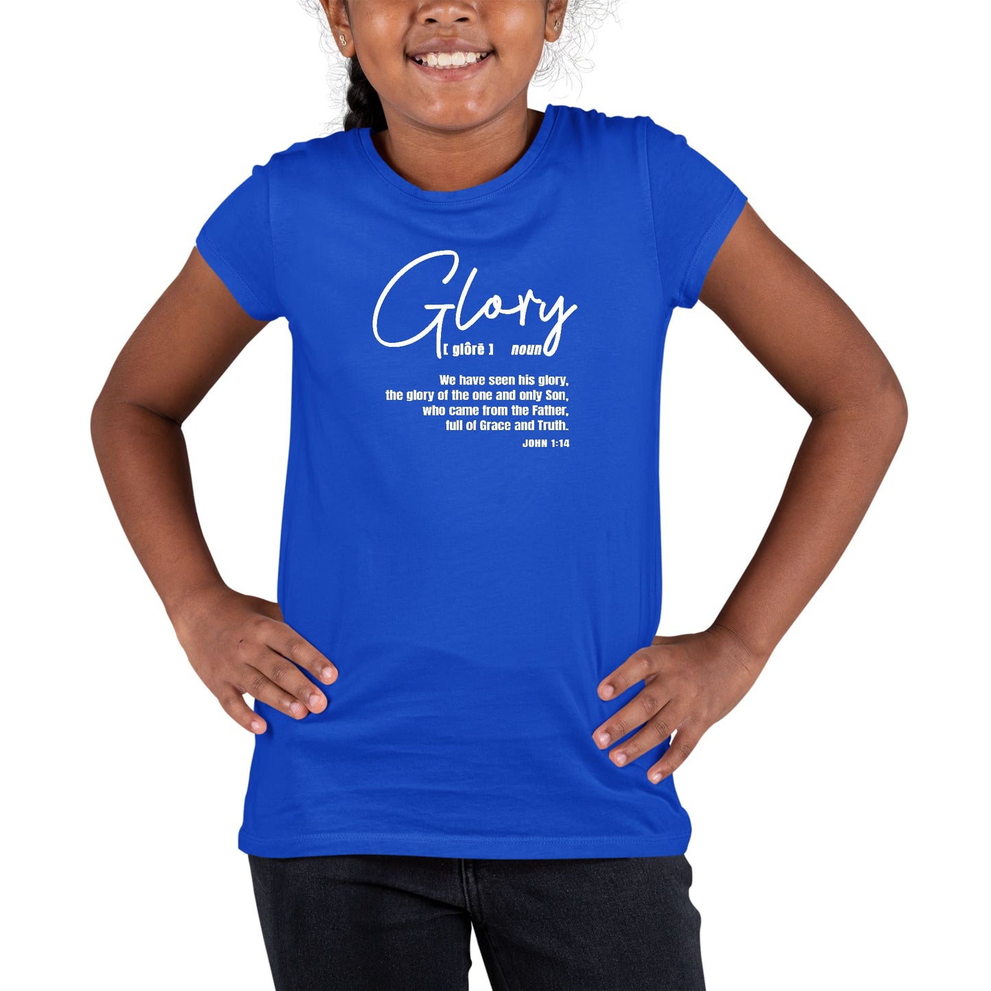 Youth Short Sleeve Graphic T-shirt - Glory - Christian Inspiration-3